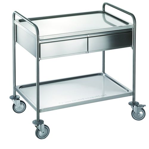 Chariot pour bac gastronorme - CS962-2CP - QUATRO S.R.L. - pour cuisine professionnelle / en acier inox