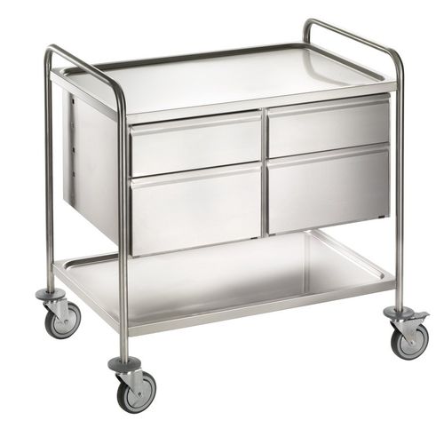 Chariot pour bac gastronorme - CS962-4CP-CS - QUATRO S.R.L. - pour cuisine professionnelle / en acier inox