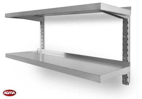 Étagère murale - AGMA ARREDO INOX PROFESSIONALE SRL A SOCIO UNICO - contemporaine / en acier inoxydable / avec rangement