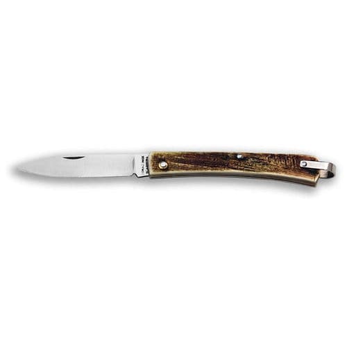 Couteau de poche avec manche en corne - Ghiandina Ring - COLTELLERIE BERTI - avec lame en acier inoxydable