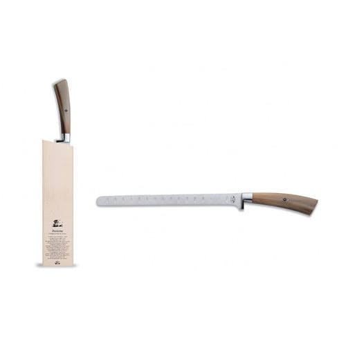 Couteau à saumon avec manche en corne - 9203  - COLTELLERIE BERTI - avec lame en acier inoxydable