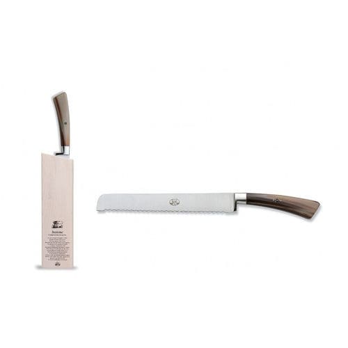 Couteau à pain avec manche en corne - 9202  - COLTELLERIE BERTI - avec lame en acier inoxydable