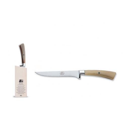 Couteau à désosser avec manche en corne - 9208  - COLTELLERIE BERTI - avec lame en acier inoxydable