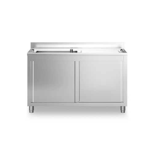 Meuble évier en acier inox - TULS - sur pieds / pour cuisine professionnelle / pose libre