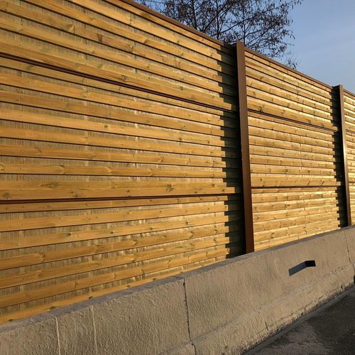 Mur anti-bruit avec panneau modulaire - INSA Kasttor - Insametal - en bois / en laine de roche / pour route