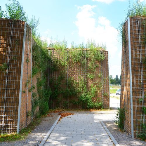 Mur anti-bruit avec panneau modulaire - INSA TERRA - Insametal - en polypropylène / pour route / avec structure en acier