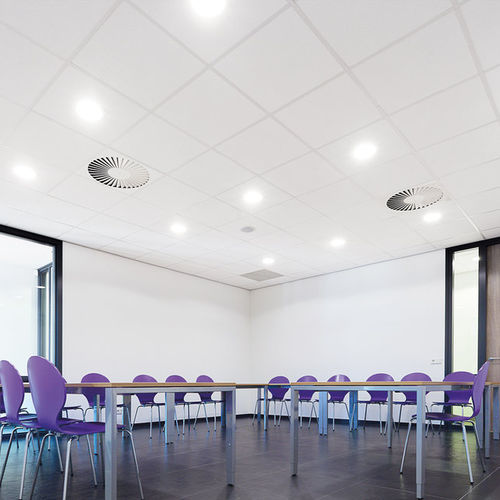 Faux-plafond en fibre minérale - Antaris C - Knauf Ceiling Solutions - en laine de roche / en dalles / pour bureau