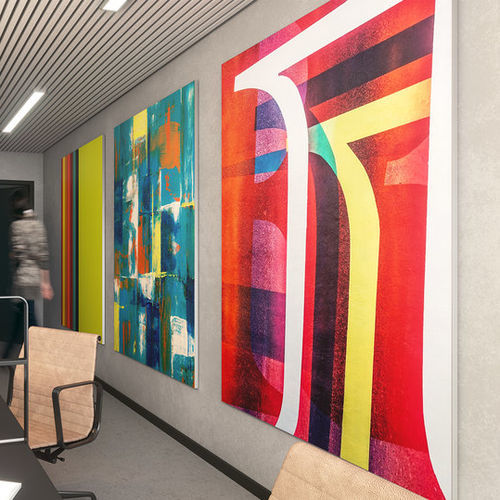 Panneau d'absorption acoustique mural - Knauf Ceiling Solutions - en aluminium / en tissu / carré