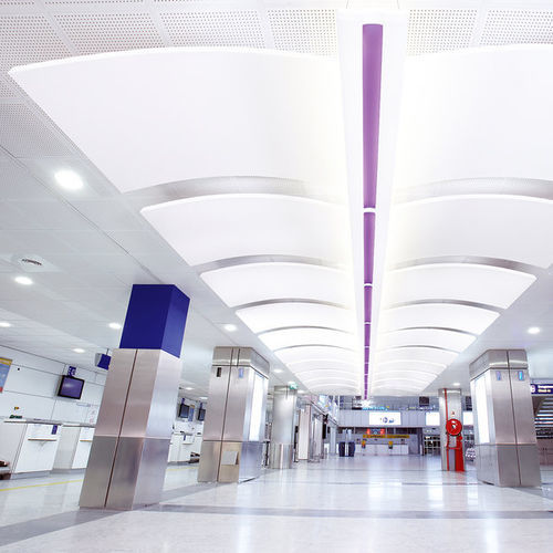 Faux-plafond en métal - Sonic Arc - Knauf Ceiling Solutions - en panneaux / pour bureau / pour salle de conférence