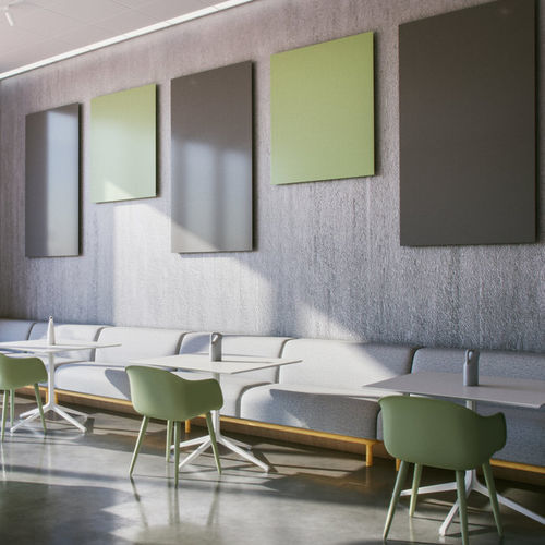 Panneau d'absorption acoustique mural - Knauf Ceiling Solutions - en métal / rectangulaire / pour bureau