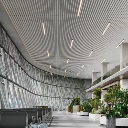 Faux plafond en aluminium prélaqué - BLADE - Knauf Ceiling Solutions - en lames / pour bureau / d'intérieur