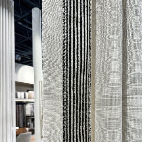 Bordure de tissu d'ameublement - LINE - DEGRAPE - à rayures / en lin / en polyester