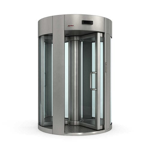 Porte d'entrée - Rotant IV - Saima Sicurezza SpA - en verre / en acier / à tambour