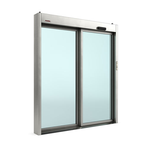 Porte d'entrée - Securslide - Saima Sicurezza SpA - en verre / en fer / coulissante