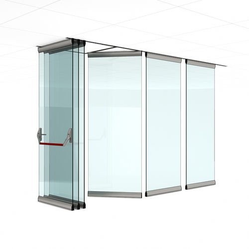 Cloison coulissante - Saima Sicurezza SpA - vitrée / en aluminium / professionnelle