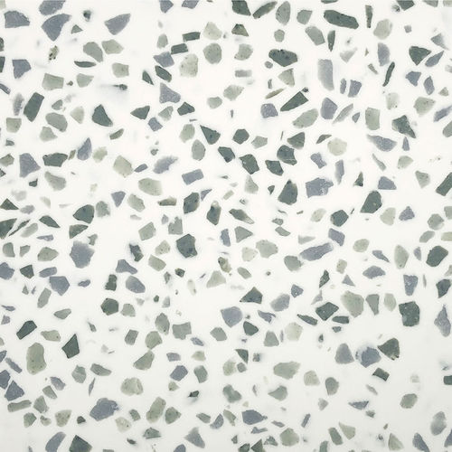 Plaque de pierre en Solid Surface - Domino Terrazzo MA8950 - Kaiping Fuliya Industrial Co., Ltd. - pour sol / murale / pour revêtement de façade