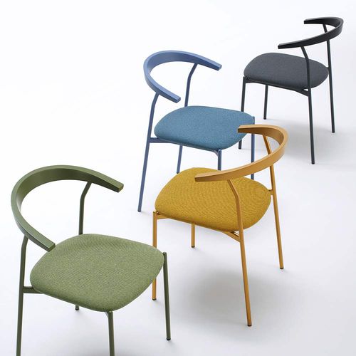 Chaise contemporaine - Bis  - Glam_ee by Emmeti - d'intérieur / en tissu / en hêtre