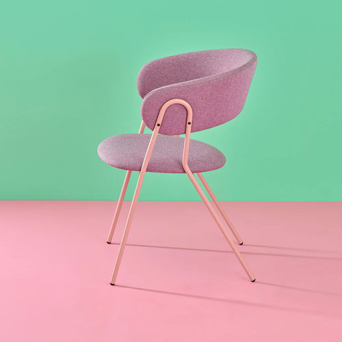 Chaise contemporaine - Clip - Glam_ee by Emmeti - d'intérieur / en tissu / avec piètement en métal peint