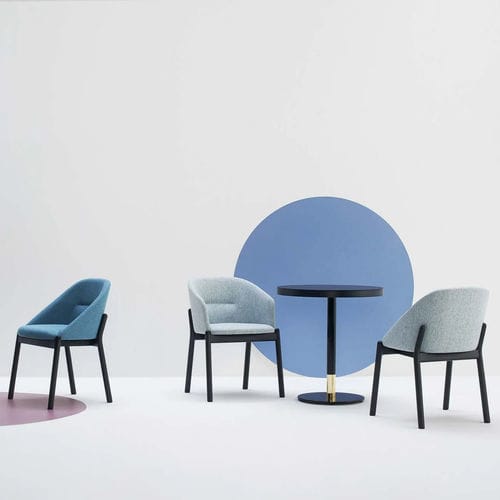 Chaise contemporaine - Dory - Glam_ee by Emmeti - d'intérieur / en tissu / avec piètement en bois