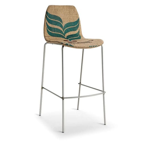 Chaise de bar contemporaine - Kaffa - Glam_ee by Emmeti - d'intérieur / en tissu / avec piètement en métal