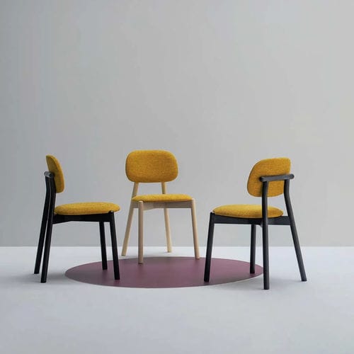 Chaise contemporaine - Pigreco 1 - Glam_ee by Emmeti - d'intérieur / en tissu / avec piètement en hêtre