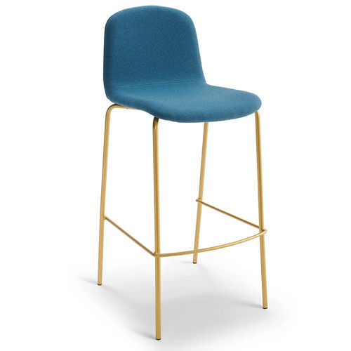 Chaise de bar contemporaine - Shape - Glam_ee by Emmeti - d'intérieur / en tissu / avec piètement en métal peint