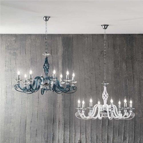 Lustre contemporain - 1306 - Ondaluce - en chrome / professionnel / candélabre