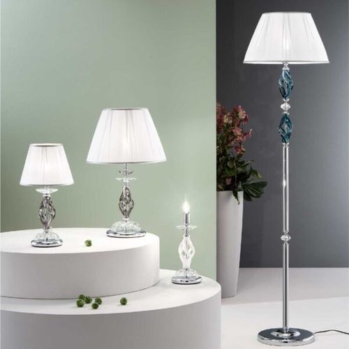 Abat-jour contemporain - 1306 - Ondaluce - en tissu / en métal / en verre