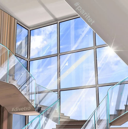 Mur-rideau en panneaux - PARITET LLC - en aluminium et en verre / en verre / en aluminium
