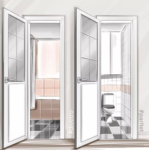 Porte d'intérieur - PARITET LLC - en plastique / battante / contemporaine