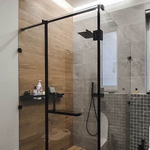 Cabine de douche multifonction - PARITET LLC - à l'italienne / en verre / avec porte battante