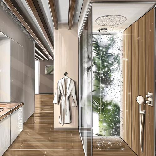 Panneau en verre transparent - PARITET LLC - pour cloison / pour douche / pour salle de bain