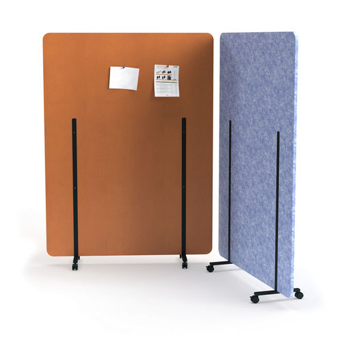 Séparateur de bureau auto-portant - INT 3D AKUSTIX M + MURAM - COMERCIAL DE INDUSTRIAS REUNIDAS, S.A. - en verre / en bois / en méthacrylate