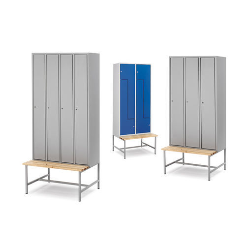 Banc de vestiaire contemporain - NEO - COMERCIAL DE INDUSTRIAS REUNIDAS, S.A. - en bois massif / en pin / en métal