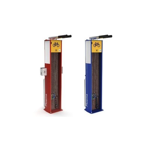 Station de réparation de vélos en inox - PLAZA - Floema - avec kit d'outils / avec pompe de gonflage / pour établissement public