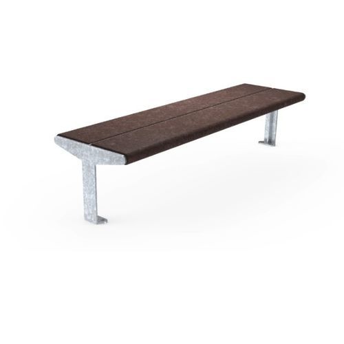 Banc public contemporain - REUSE - Floema - en plastique recyclé / en métal / en acier galvanisé