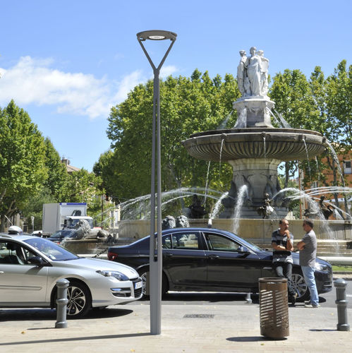 Lampadaire en fonte d'aluminium - GEMME - ECLATEC International - urbain / de jardin / contemporain