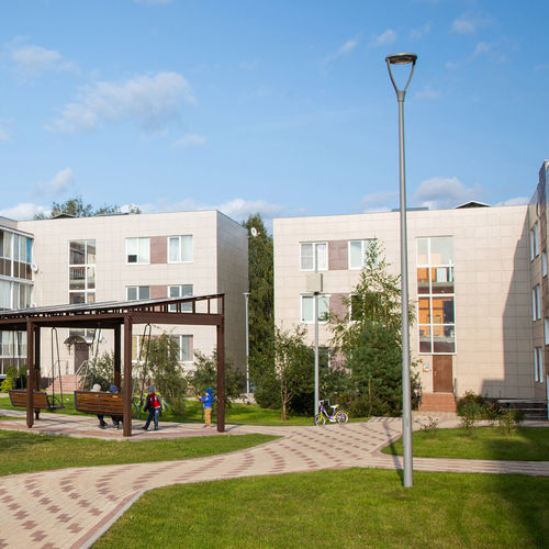 Lampadaire en fonte d'aluminium - LINK - ECLATEC International - urbain / de jardin / contemporain