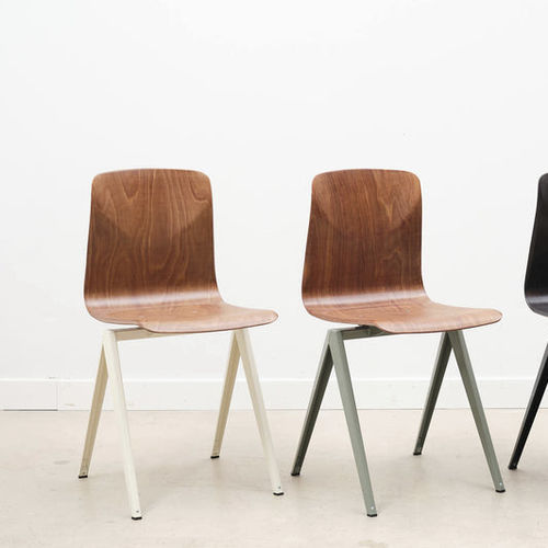 Chaise design scandinave - Galvanitas S19 - cartel de belleville - d'intérieur / en hêtre / en contreplaqué