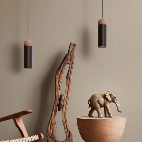 Suspension - ROCIO - Robin Lamps - en métal / en bois / contemporaine