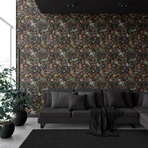 Papier peint design original - GLAMOUR LIFE - XAWD - à motif floral / à motif animalier / multicolore