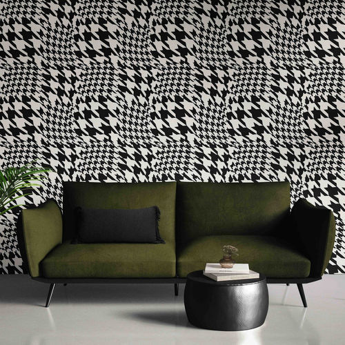 Papier peint design original - WARPED HOUNDSTOOTH - XAWD - à motif / couleur personnalisable / ignifuge