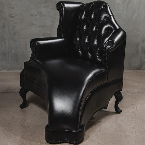 Fauteuil de style - THE MELTING - XAWD - en cuir / avec repose-pieds / à oreilles