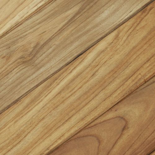 Lame de terrasse en bois de feuillus - Exterpark - en teck / marron / clipsable