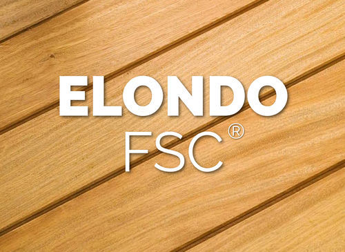 Lame de terrasse en bois de feuillus - ELONDO - Exterpark - aspect bois / rainurée / clipsable