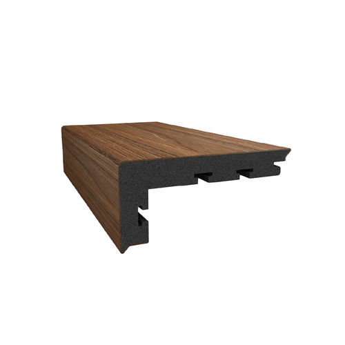 Lame de terrasse en bois composite - CUBE - Exterpark - marron / clipsable / aspect bois