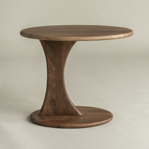 Table de chevet contemporaine - Ellipse Small - Pommier Furniture - en chêne / en noyer / avec piètement en chêne