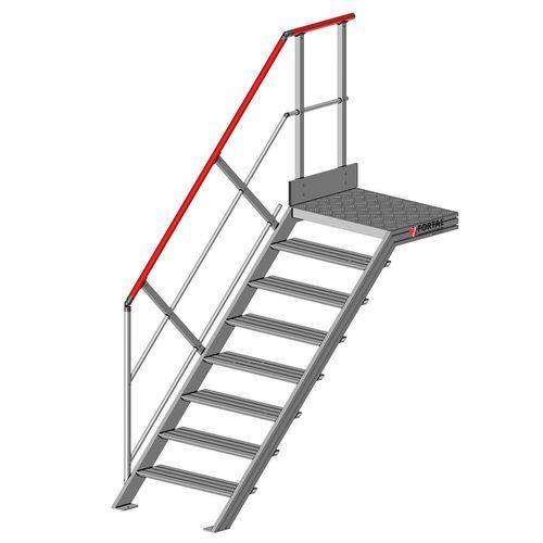 Escalier d'accès droit - F812 series - FORTAL - à marches en métal / structure en métal / professionnel