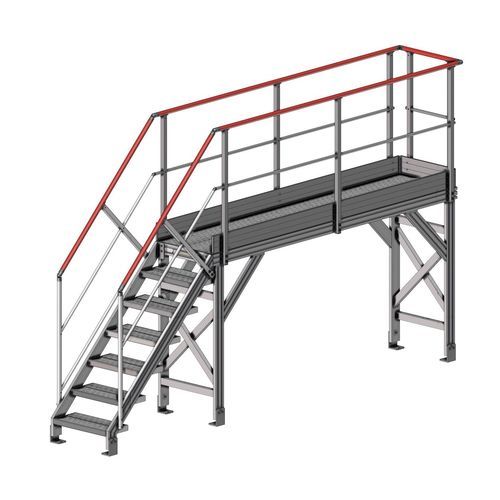 Passerelle en aluminium - F80115000 series - FORTAL - à poutres / préfabriquée / fixe