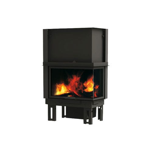 Foyer fermé à bois - Firek  2 - EK63 - d'angle / en acier / en fonte